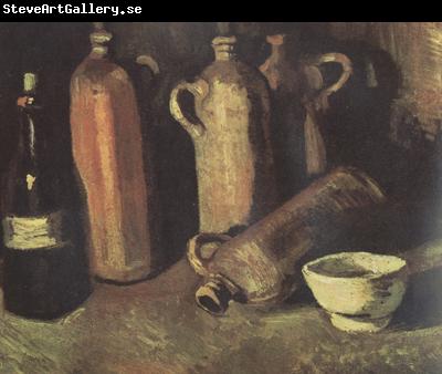 Vincent Van Gogh Still Life with Four Stone Bottles,Flask and White Cup (nn04)